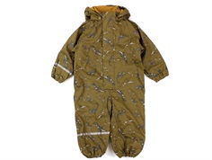 CeLaVi rainsuit nutria dino with fleece lining